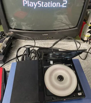 Ps2 Slim Negra Completa En Caja