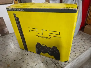 Ps2 Slim Negra Completa En Caja