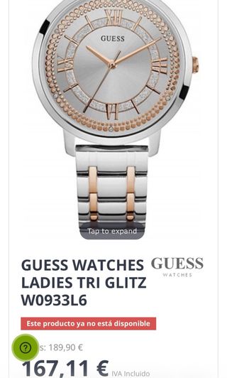 Reloj Guess Tri Glitz Mujer