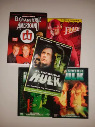 Lotes DVD El Gran Héroe Americano, Flash, Hulk