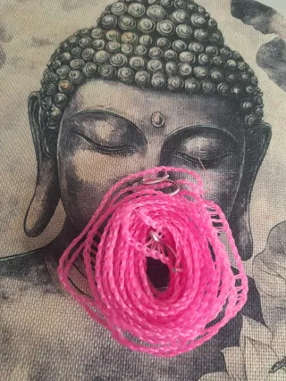 Cuerda tendedero portátil rosa