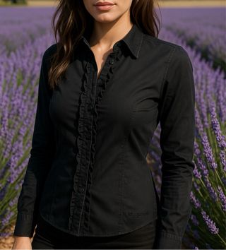 Camicia Patrizia Pepe Nera Tg. M con Ruches