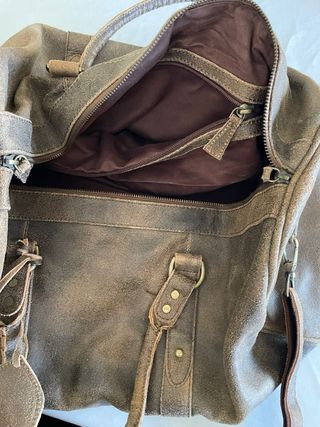 Bolso de piel marrón