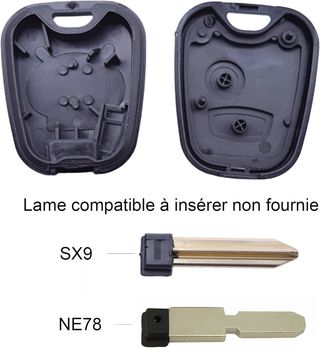 Carcasa para llave con mando a distancia sin hoja