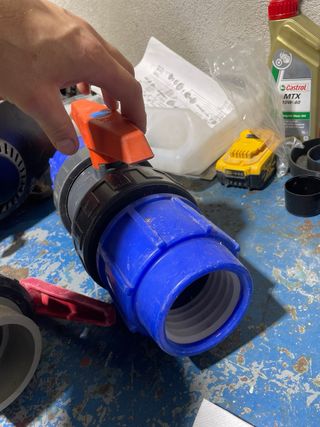 Llave corte polietileno y PVC 110mm