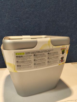 Maceta LECHUZA QUADRO LS 21 autorriego plata