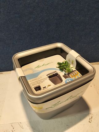 Maceta LECHUZA QUADRO LS 21 autorriego plata