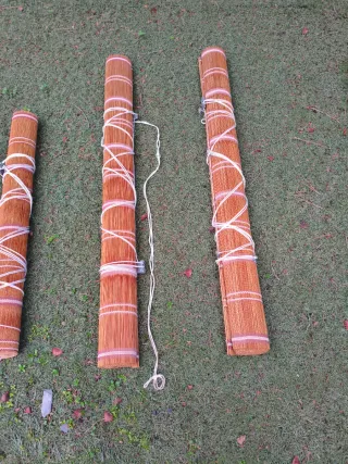 3 Estores de bambú enrollables