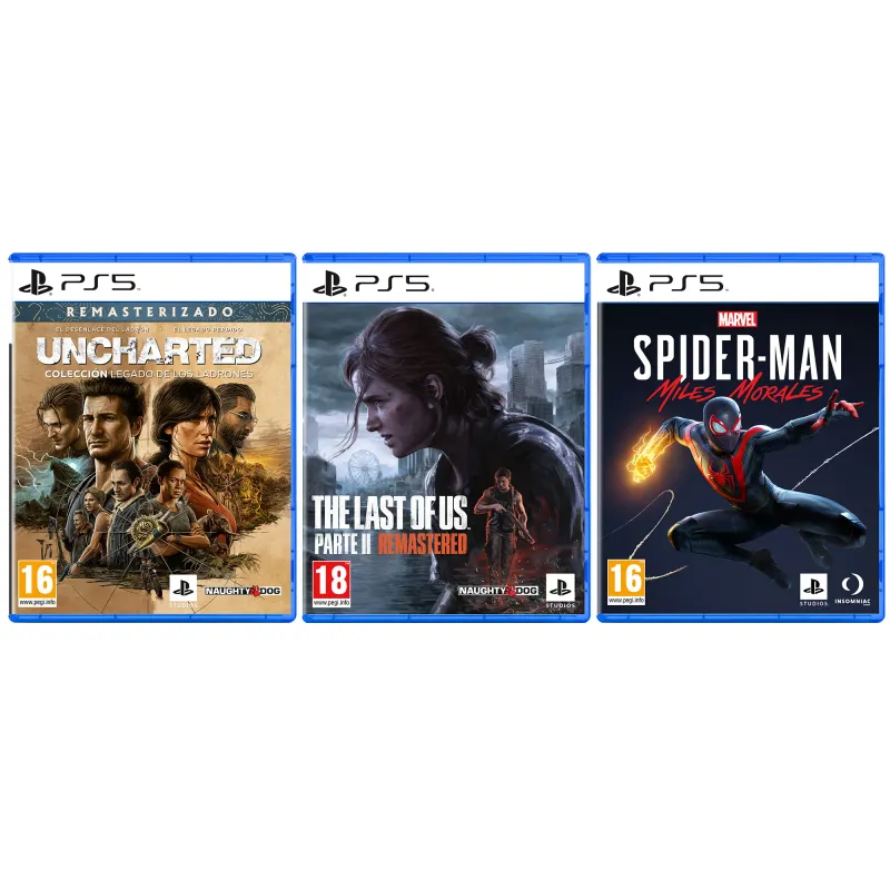 Pack PS5: Uncharted, TLOU II, Spider-Man afbeelding 2
