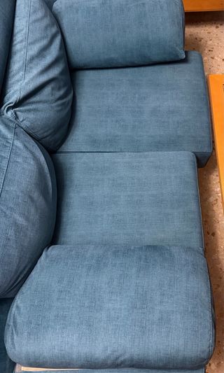 Sillón de tela ocean blue