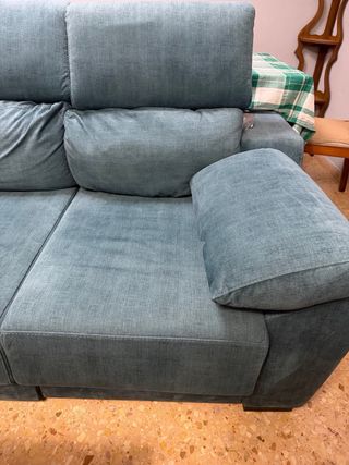 Sillón de tela ocean blue