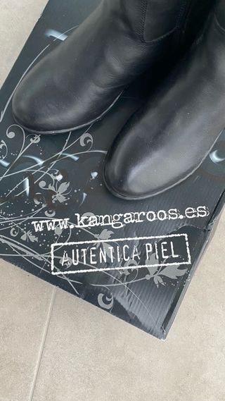 Botas PIEL KangaROOS negras nuevas 37