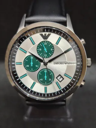 Reloj Emporio Armani Hombre Plata y Verde