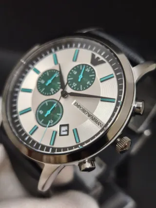 Reloj Emporio Armani Hombre Plata y Verde
