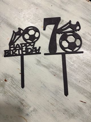 Topper Tarta Fútbol Feliz Cumpleaños