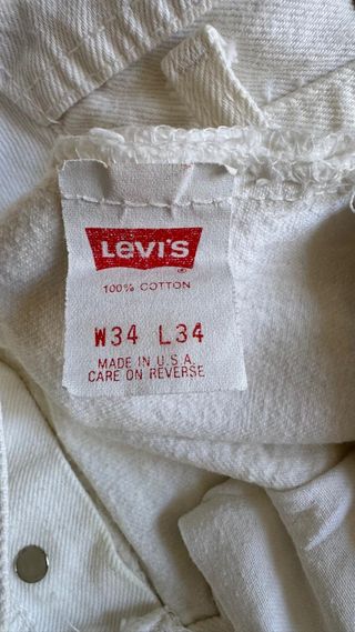 LEVIS 501 W 34 VAQUEROS RECTOS BLANCOS USA HOMBRE
