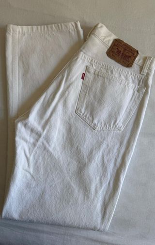 LEVIS 501 W 34 VAQUEROS RECTOS BLANCOS USA HOMBRE