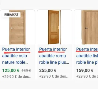 Puerta Interior Madera Marrón con Pomo