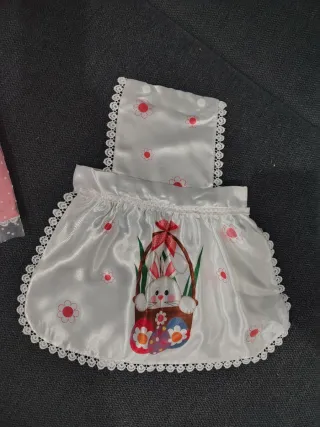 Vestito Pasqua bambina grambiule removibile