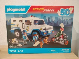 Playmobil Action Heroes Camión Blindado y Moto