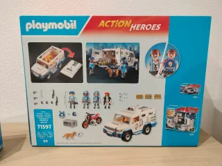 Playmobil Action Heroes Camión Blindado y Moto