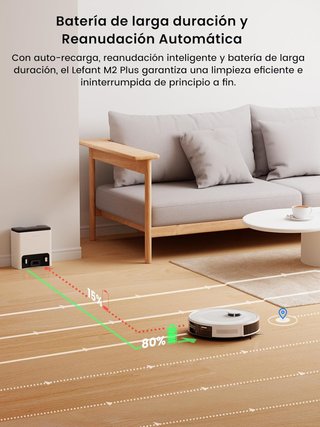 Lefant M2 Plus Robot Aspirador y Fregasuelos 6000P