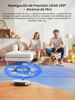 Lefant M2 Plus Robot Aspirador y Fregasuelos 6000P