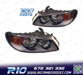 FAROS PARA NISSAN ALMERA 02-06 FONDO NEGRO