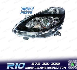 FARO IZQ PARA RENAULT CLIO III COLLECTION 09-12 NEGRO