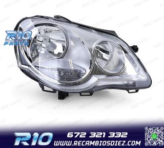 FARO DCH PARA VOLKSWAGEN VW POLO VI 05-09 CROMO