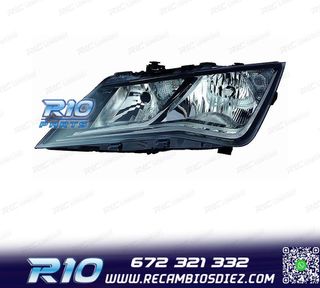 FARO IZQ PARA SEAT LEON 12-16 FONDO NEGRO