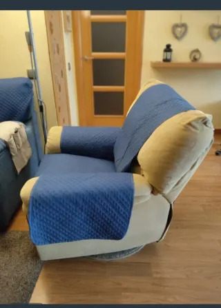 Sillón mecedora, reclinable y giratorio