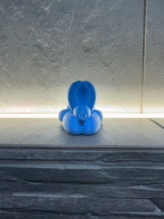 Cane palloncino blu