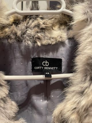 Chaquetón jaspeado gris y blanco súper suave