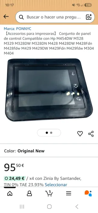 Schermo touch HP per stampanti