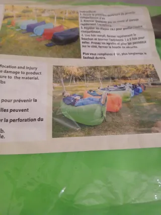 Poltrona gonfiabile da campeggio