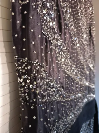 Vestido fiesta Massimo Dutti, pedrería.