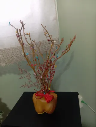 Adorno para colgar joyas ramas secas