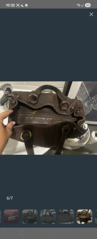 Bolso Carolina Herrera Marrón Oscuro