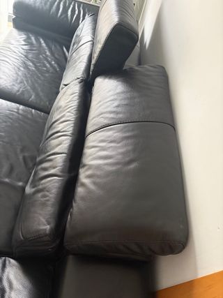 Sofá de Piel Negro