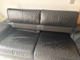 Sofá de Piel Negro
