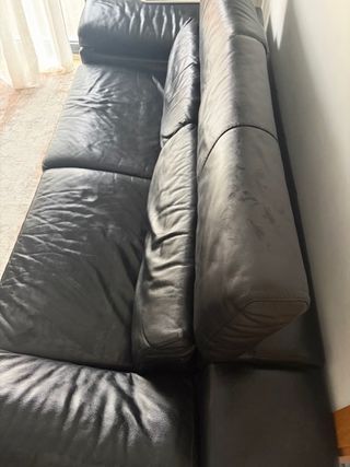 Sofá de Piel Negro