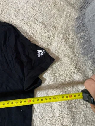 Camiseta Adidas Negra Logo Blanco Talla XL