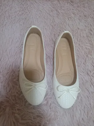 Balerinas blancas tejidas Talla 38