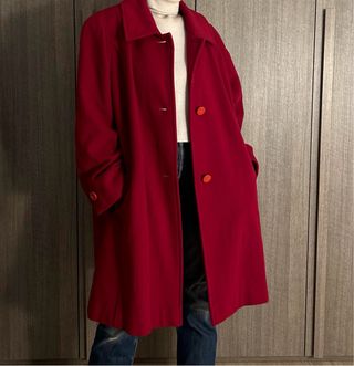 Cappotto Donna Pura Lana Rosso