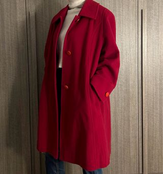 Cappotto Donna Pura Lana Rosso