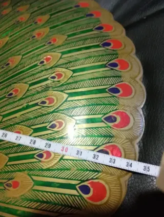 Cuadro de latón con pavo real