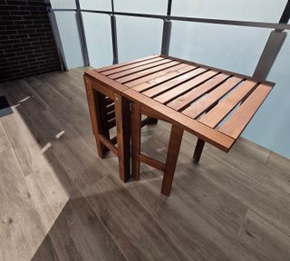 Mesa y 4 Sillas Madera Exterior