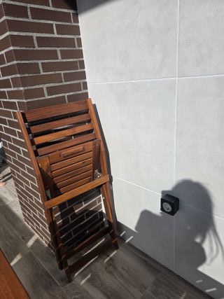 Mesa y 4 Sillas Madera Exterior