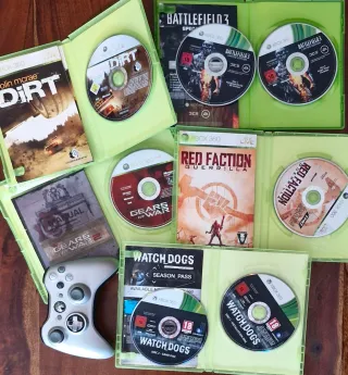 Lote Xbox 360: Juegos y Mando Gris